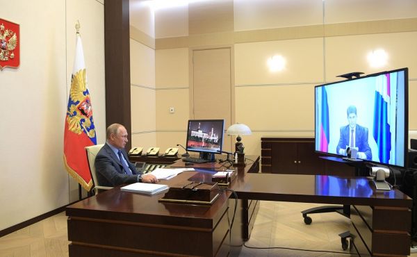 фото: kremlin.ru |  «Семь тяжелых случаев». Кожемяко доложил Путину о ситуации с коронавирусом