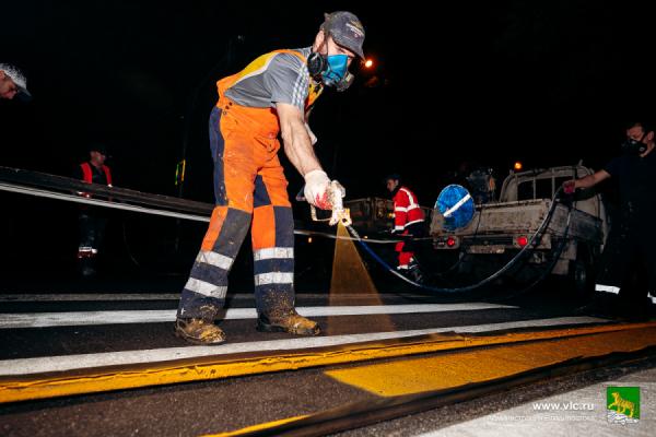 Пресс-служба администрации г. Владивостока. |  Во Владивостоке за две недели отремонтировали проспект Острякова