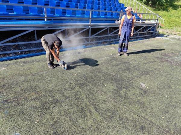 фото: предоставил "Терминал Астафьева" |  Строители готовят новое поле для «Океана»