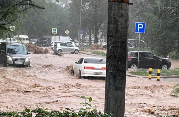 Фото: Telegram-канал dpskontrol_125rus |  Наводнение во Владивостоке – Шестаков рекомендовал отпустить всех домой