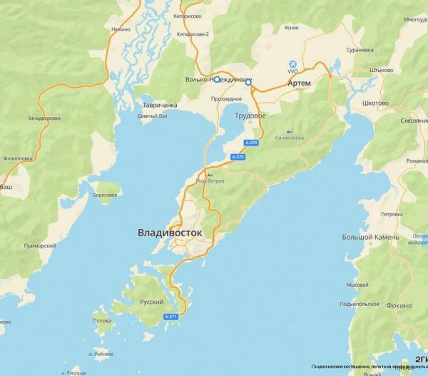фото: скриншот с 2gis |  Объединяй и властвуй. Запущен процесс создания управления Владивостокской агломерацией