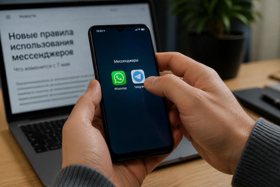 фото KONKURENT |  С 7 мая: меняются условия использования WhatsApp и Telegram в России