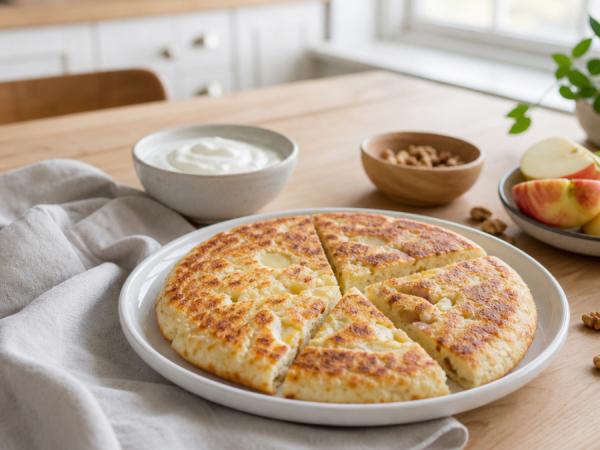 Хит завтрака: ленивая творожная лепешка с яблоком – быстрее сырников, вкуснее пирога